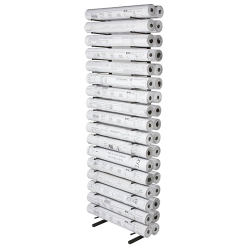 Vis-i-Rack High Capacity Rolled Blueprint Storage Rack with 16 Bins