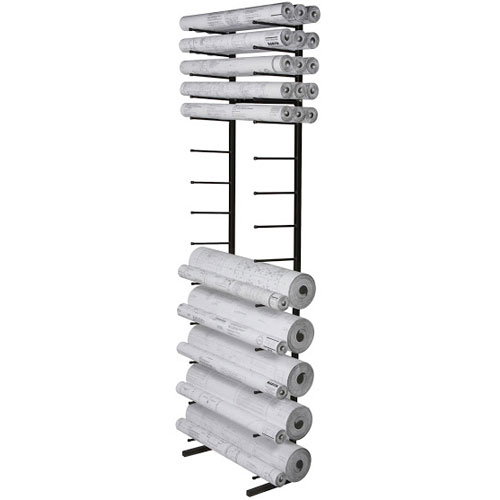 Metal White Blueprint Storage Rack Blueprint Roll File Storage Organizer  Cart