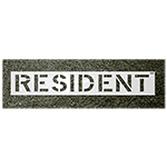  CH Hanson "RESIDENT" Commercial Stencils - (2 Sizes Available)
