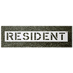 CH Hanson "RESIDENT" Commercial Stencils - (2 Sizes Available) ET14952