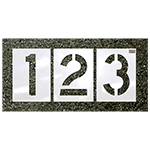 CH Hanson 12-Pieces - 10" x 4.75" NUMBER KIT Commercial Stencil with 4" x 2.75" Character Size, Curb - 70353