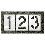CH Hanson 18-Pieces "NUMBER KIT" Highway Font Commercial Stencils - (5 Sizes Available) ET14972