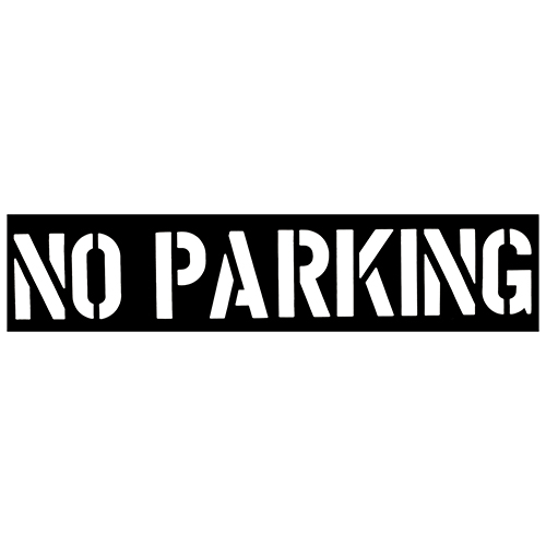  CH Hanson Large "NO PARKING" PVC Commercial Stencil - 12" Characters - 12430