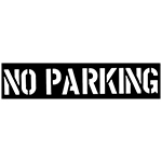  CH Hanson Large "NO PARKING" PVC Commercial Stencil - 12" Characters - 12430