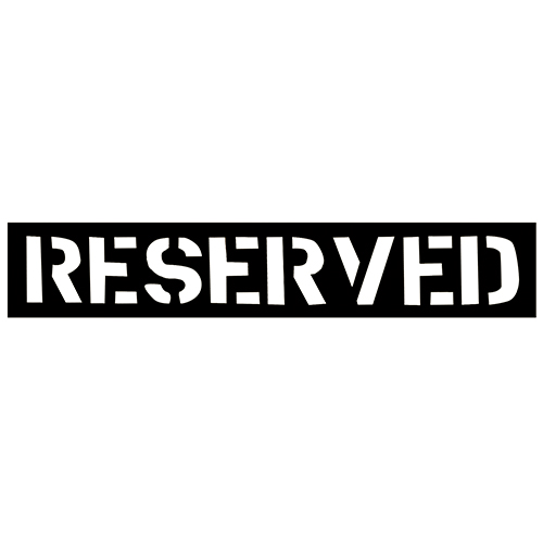  CH Hanson Large "RESERVED" PVC Commercial Stencil - 12" Characters - 12434
