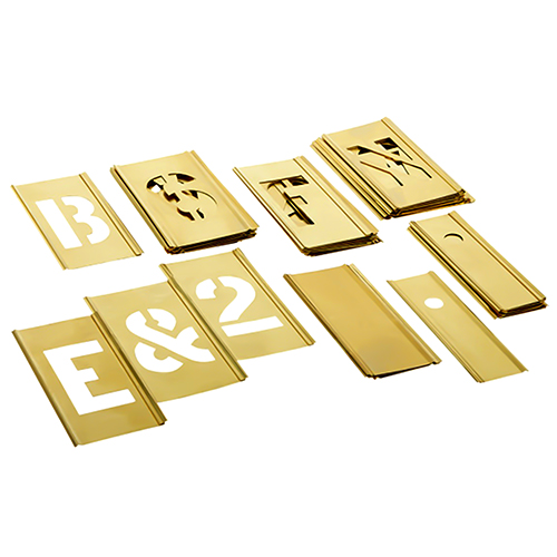 CH Hanson 45Pieces "SINGLE LETTER AND NUMBER" Interlocking Brass