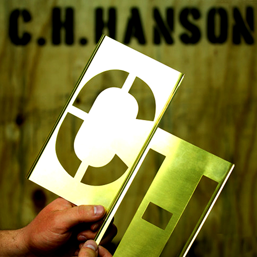 Hanson 45 Pcs Brass Interlocking Letter & Number Stencil Set 2 in for sale online C.h 
