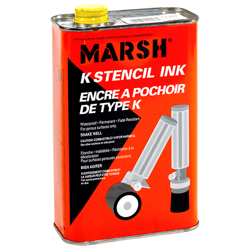  CH Hanson All Purpose Black Marking StenciI Ink - Gallon - 12160