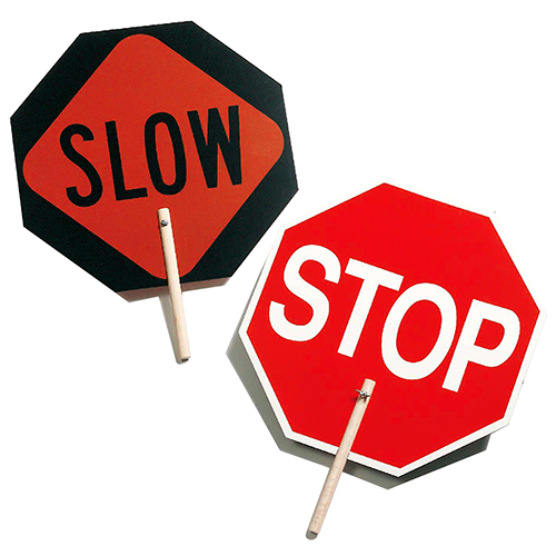 CH Hanson 60&quot; Stop/Slow Sign with Plastic Pole - 55400