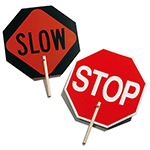 CH Hanson 10" Stop/Slow Sign with Wood Handle - 55450 ET15102