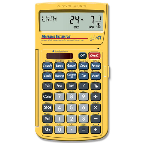 Calculated Industries Material Estimator Calculator - 4019