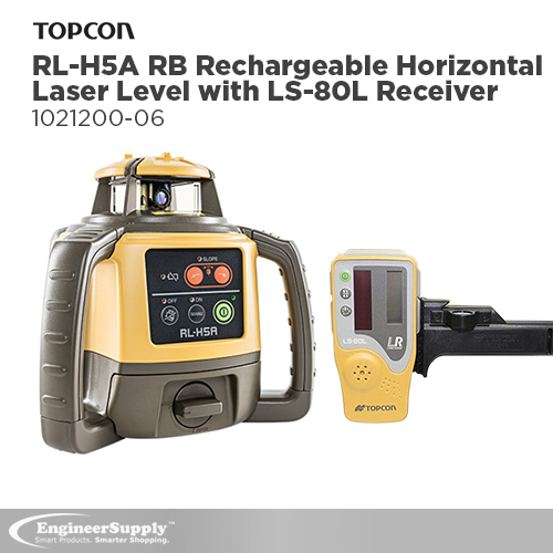 INCH GRADE NEW TOPCON RL-H5A SELF-LEVELING ROTARY SLOPE LASER LEVEL PACKAGE 