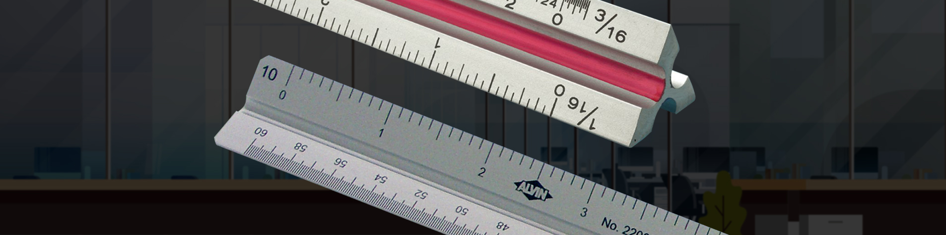 Alumicolor 12 Straight Edge Aluminum Ruler with Center-Finding Back  Promotional Product, Available in 3 different colors - EngineerSupply