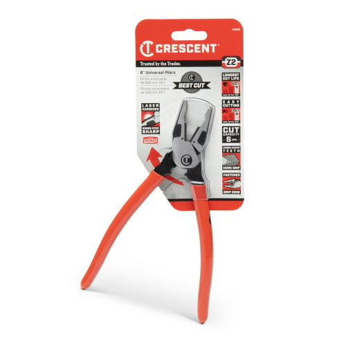 Crescent 8&quot; Z2 Universal Dipped Handle Universal Pliers - Z3008-06