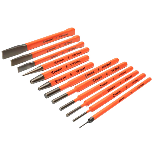  Crescent Tools 12 Pcs. Pin Punch and Cold Chisel Set - CPCCHS12