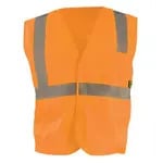 Custom Safety USA Custom High-Vis Mesh Zipper Safety Vest - ANSI Class 2, Reflective, Type R, S, Orange - (8 Sizes Available) ET18726