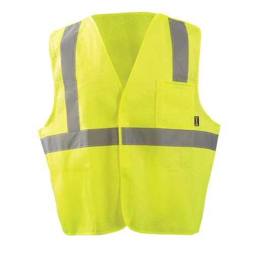  Custom Safety USA Custom ANSI Class 2 5-Point Breakaway Mesh Safety Vest - Reflective, Zipper, Logo Printing, High-Vis, Yellow - (8 Sizes Available)