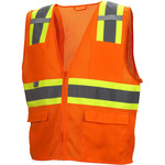 Pyramex RVZ2310 Type R Class 2 Two-Tone Surveyor Safety Vest, Orange - (8 Sizes Available) ET18742