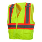 Custom Pyramex RCZ24 Type R Class 2 High-Vis Two-Tone X-Back Safety Vest, Lime - (7 Sizes Available) ET18751