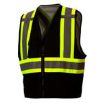 Custom Pyramex RCZ24 Type R Class 2 High-Vis Two-Tone X-Back Safety Vest, Black - (7 Sizes Available) ET18753