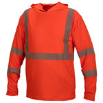 Custom Pyramex RLPH110 Type R Class 3 Long Sleeve Pullover Hoodie, Orange - (8 Sizes Available) ET18766