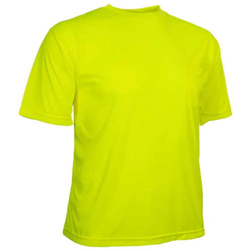  Custom Safety USA Custom Hi-Vis Short Sleeve Shirt, Yellow - (6 Sizes Available)