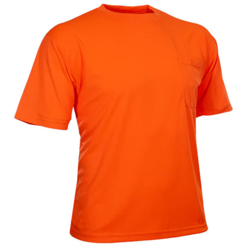  Custom Safety USA Custom Hi-Vis Short Sleeve Shirt, Orange - (6 Sizes Available)