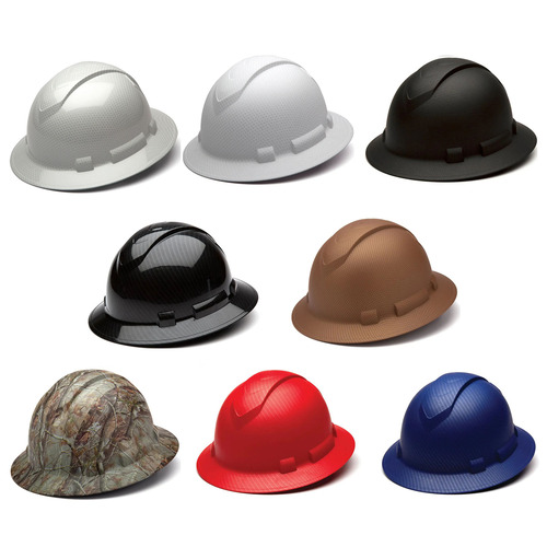 Custom Pyramex Ridgeline Hard Hat - 4-Point Ratchet Suspension - (8 Colors Available)