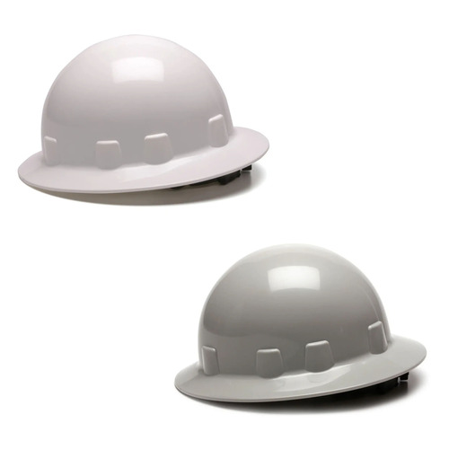  Custom Pyramex SL Series Sleek Shell Full Brim Hard Hat - 4-Point Ratchet Suspension - (2 Colors Available)