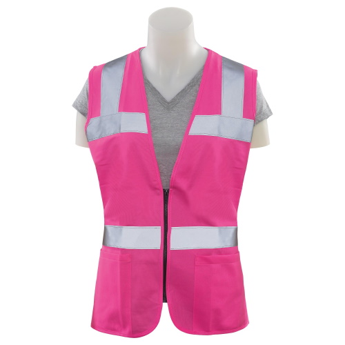 ERB S721 Fitted Women's Safety Vest Non-ANSI, Hi-Viz Pink - (8 Sizes Available)