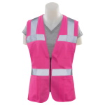 ERB S721 Fitted Women Safety Vest Non-ANSI - Hi-Viz Pink (8 Sizes Available) ET13807