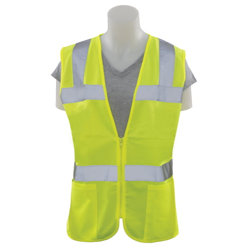 ERB S720 Fitted Women&#39;s Safety Vest Class 2, Hi-Viz Lime - (8 Sizes Available)