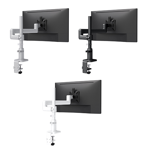  Fellowes Kata EX 1 Series Monitor Arm w/Desk Clamp or Grommet Mount, Single Fixed Arm - (6 Options Available) 