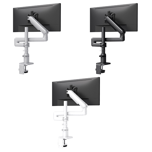  Fellowes Kata EX 1 Series Monitor Arm w/Desk Clamp or Grommet Mount, Single Fixed + Motion Monitor Arm - (6 Options Available) 