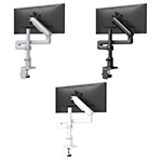 Fellowes Kata EX 1 Series Monitor Arm w/Desk Clamp or Grommet Mount, Single Fixed + Motion Monitor Arm - (6 Options Available) ET17769