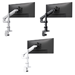 Fellowes Kata EX 1 Series Monitor Arm w/Desk Clamp or Grommet Mount, Single Motion Arm - (6 Options Available) ET17770