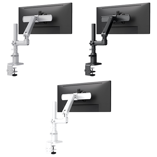  Fellowes Kata EX 1 Series Monitor Arm w/Desk Clamp or Grommet Mount, Single Motion + Slider Arm - (6 Options Available) 