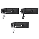 Fellowes Kata EX 2 Series Monitor Arm w/Desk Clamp or Grommet Mount, Dual Fixed Arm - (6 Options Available) ET17772