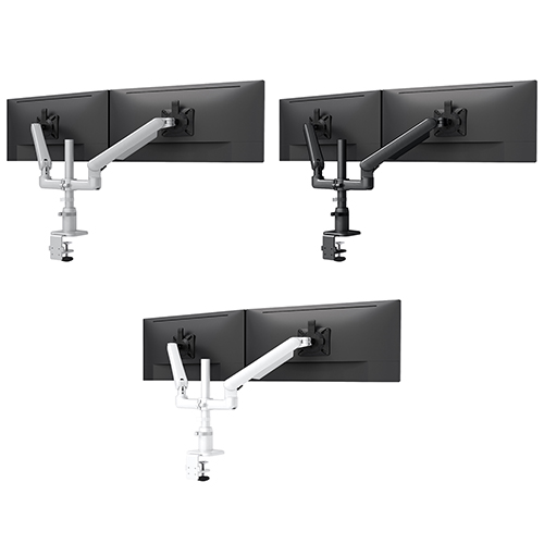  Fellowes Kata EX 2 Series Monitor Arm w/Desk Clamp or Grommet Mount, Dual Motion Arm - (6 Options Available) 