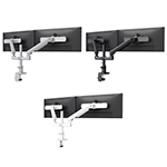 Fellowes Kata EX 2 Series Monitor Arm w/Desk Clamp or Grommet Mount, Dual Motion + Slider Arm - (6 Options Available) ET17778
