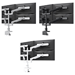 Fellowes Kata EX 4 Series Monitor Arm w/Desk Clamp, Quad Motion + Slider Arm - (3 Colors Available) ET17784