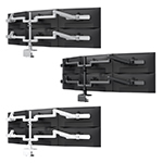 Fellowes Kata EX 6 Series Monitor Arm w/Desk Clamp, Six Fixed + Motion + Slider Arm - (3 Colors Available) ET17786