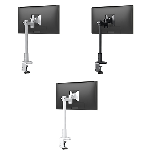  Fellowes Evolve Series Single Monitor Arm w/Desk Clamp &amp; Grommet Mount, Single Short Fixed Arm - (3 Colors Available) 