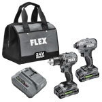Flex Tools Compact Drill Driver and Compact Impact Driver Combo Kit - FXM205-2A ET16790