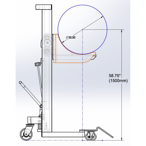 Photograph of Foster On-A-Roll Lifter Jumbo - 61577