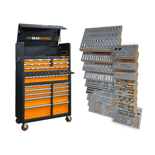 GearWrench 873 Piece MEGAMOD Mechanics Tool Set in Premium Modular Foam Trays w/ Tool Storage - MEGAMOD873