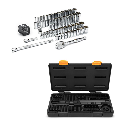  Gearwrench 51 Piece 1/4&quot; Drive 6 Point Standard / 120XP Standard &amp; Deep SAE/Metric Mechanics Tool Sets - (2 Options Availble)