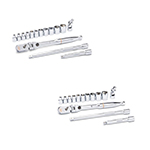 Gearwrench 1/4" Drive 120XP Locking Flex Head Ratchet and 6 Point Stubby Socket Mechanics Tool Sets (Metric/SAE) - (2 Options Available) ET17611