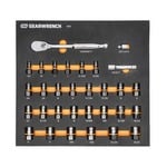 Gearwrench - 31 Piece 3/8" Drive 90T Ratchet and Bolt Biter Socket Set with Foam Storage Tray - 86525 ET17633