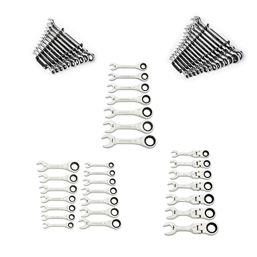 90-Tooth 12-Point Flex Head Ratcheting Combination SAE Wrench Set (14-Piece) 90-Tooth 12-Point Flex Head Ratcheting Combination SAE Wrench Set (14-Piece)